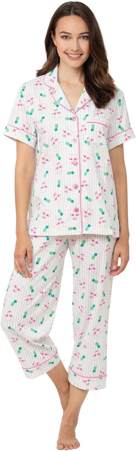 Cotton  Pajamas  For Women - Capri  Pajamas  For Women Set, 100% Cotton