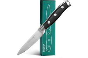 Linoroso Paring Knife 3.5 inch Small Kitchen Knife with Elegant Gift Box, Forged German High Carbon Stainless Steel Sharp Kni