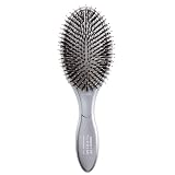 Olivia Garden Ceramic + Ion Supreme Paddle Hair Brush for Men and Women - Professional Boar Bristle Hair Brush for All Hair Lengths - Frizz-Free Results