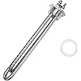 DERNORD 12V 200W Immersion Heater Submersible Water Heater Element Stainless Steel Heating Element with 1 Inch NPSM Fitting Double U Type