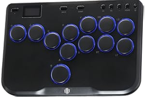 Dmagso Haute42 Leverless Arcade Stick 12 Keys Controller Street Fight for PC/Ps3/Ps4/Switch/Steam Gaming Keyboard-Supports Hot Swap and SOCD