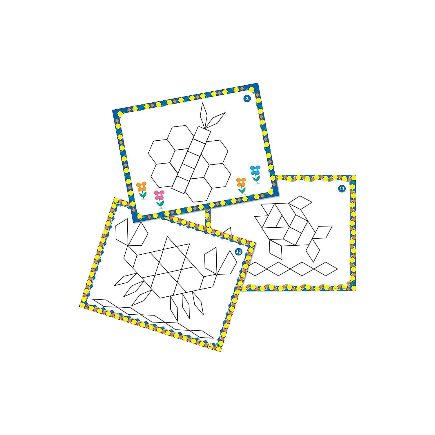 Learning Resources Pattern Block Design Cards, Color Recognition, STEM Toy, Ages 4+