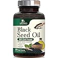 Black Seed Oil Softgels 1000mg - Premium Nigella Sativa Blackseed, Pure Natural Black Cumin Seed Oil & Antioxidant for Skin & Immune Support - Non GMO, Bottled in USA Supplement - 120 Softgels