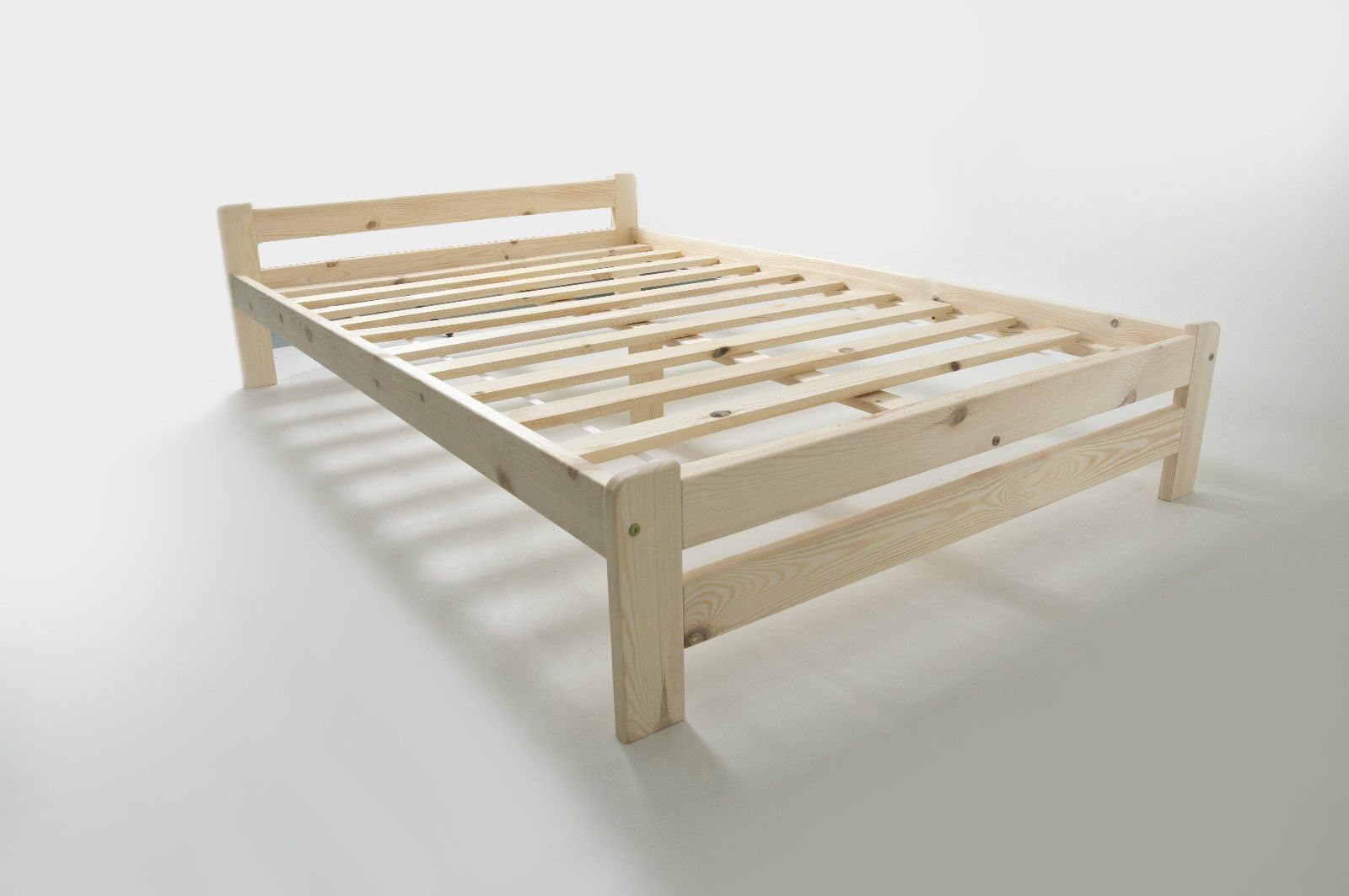 Double Bed 4ft Small Double Solid Pine Wood - Scandinavian Style