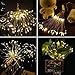LAMHO 2 Pack Fairy String Lights, 198 LED Dandelion Firework Lights, Battery Operated Hanging Starburst Light, 8 Modes Dimmable with Remote Control Waterproof Copper Wire Lights for Home (Warm White)