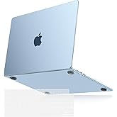 MOSISO Compatible with MacBook Air 13 inch Case 2026 2025 2024-2022 M4 A3240 M3 A3113 M2 A2681, Seamlessly Closes Crack-Resistant Hard Case&Keyboard Cover for MacBook Air 13.6 Case, Sky Blue Clear