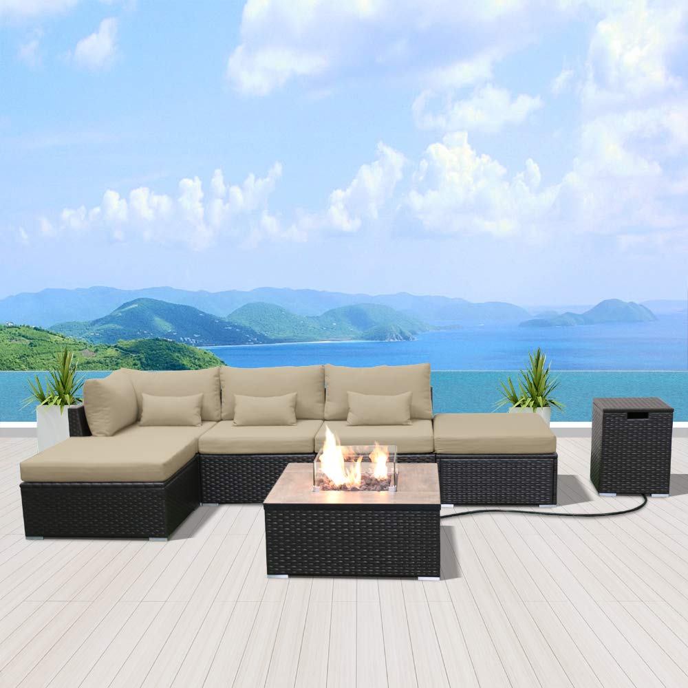 Amazon Com Modenzi Outdoor Sectional Patio Furniture With Propane