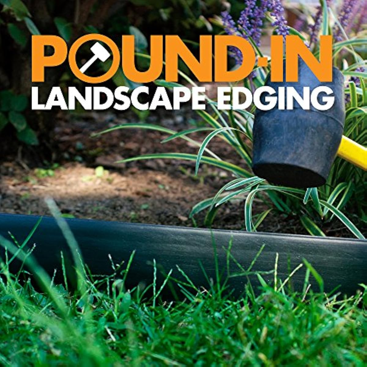 Plastic Landscape Edging Kit 20-Feet Pound-in Flexible Coil No Dig