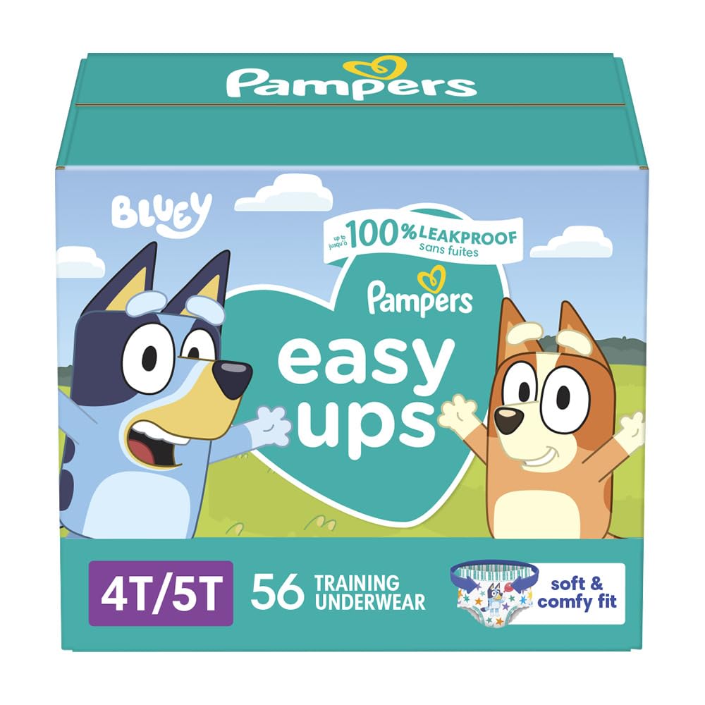 Photo 1 of Pampers Training Pants - Easy Ups Boys & Girls Bluey - Size 4T-5T, 56 Count, Children's Potty Underwear (Packaging May Vary)