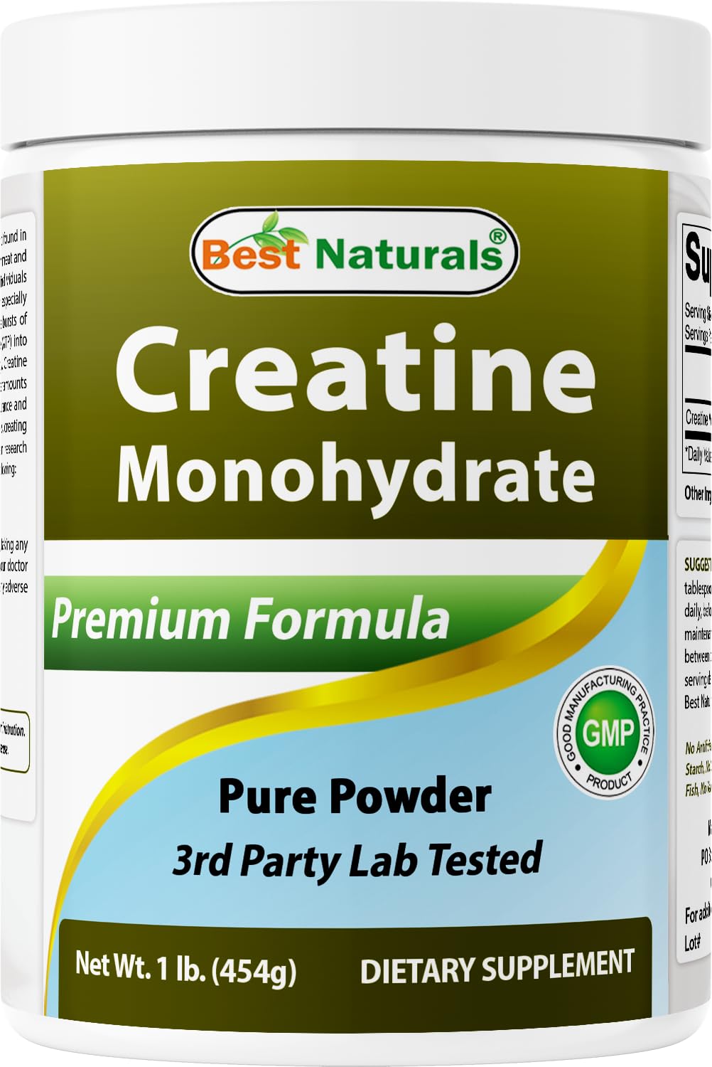 Best Naturals Creatine Monohydrate 1 Lb Pure Powder by Best Naturals