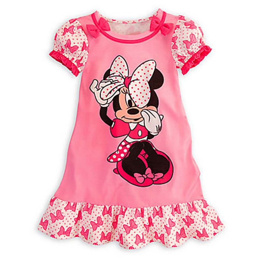 Disney Minnie Mouse Pink Nightshirt Nightgown Pajamas with