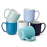 Sweese Porcelain Coffee Mugs Set of 6, 20oz Large