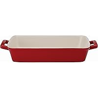 Mrs. Anderson’s Baking Oblong Rectangular Baking Dish Roasting Lasagna Pan, Ceramic, Rose, 13-Inches x 9-Inches x 2.5…