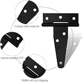 XiangJunly 6 Pcs 3 Inch Heavy Duty Black T Hinges for Gates Fences Barn Shed view 6