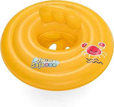 Bestway Kids Swim Vest Inflatable Swimming Seat 0-1 Year Yellow 69cm