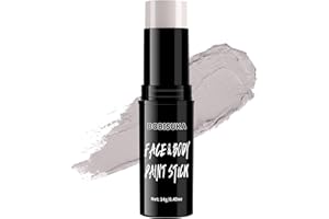 BOBISUKA Light Gray Face Body Paint Water Based Grey Face Paints Sticks Cream Blendable Face Painting Kit Quick Drying Foundation Makeup for Halloween Corpse Bride Zoombie Cosplay SFX Costume Party