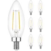 Sigalux E12 LED Candelabra Bulb 40 Watt Equivalent, Dimmable Chandelier Light Bulbs 5000K Daylight White, B10 Candle Bulbs for Chandelier, 3W, 300LM, 6 Pack