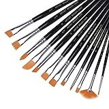 12PCS/Set Paint Brush Set Art Nylon Paint Brush Set