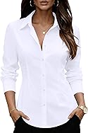 Zeagoo Women's Wrinkle Free Button Down Shirts Long Sleeve Dress Shirts Collared Business Casual Blouses Tops XS-3XL