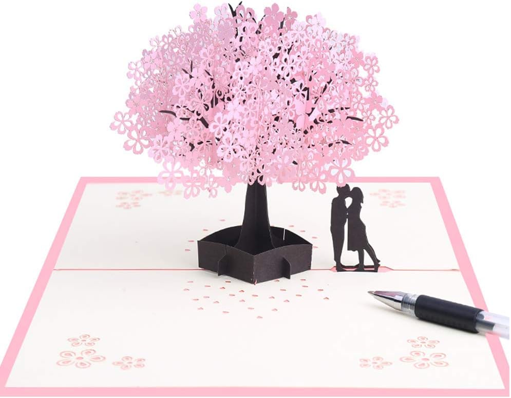 3D Christmas Cards Pop Up Greeting Holiday Cards Gifts for Xmas/New Year/Birthday Card, Tree Card, Nature Card (Couple tree) - Image 4