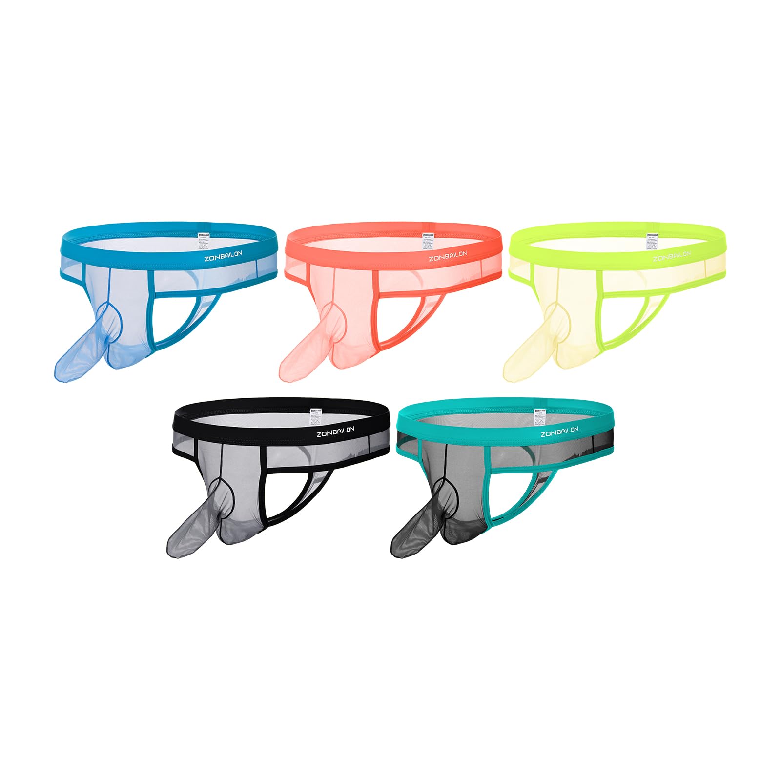ZAIGGUT Mens Thongs Sexy Underwear See Through G