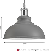 iTrend Metal Ceiling Lamp Shade Black/Inner Gold Easy Fit Pendant view 5