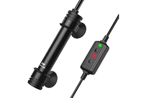 NICREW 50W Aquarium Heater with Temperature Adjustable Controller & Dual Sensors, 5-10 Gallon Submersible Fish Tank Heater, Overheat Protection