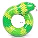 Coogam 40'' 3D Snake Swim Ring Inflatable Pool Float Color Rubber Open-Loop Inner Tube Water Donut Rafts Foam Innertube Toy for Adults Kids Summer Outdoor Beach Party Playing Decoration (Green)