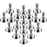 BTLIN Fridge Magnets Strong, Neodymium Magnetic Push Pins Heavy Duty for Kitchen Refrigerator Metal Bulletin Board Office Whiteboard 18pack 12x16mm