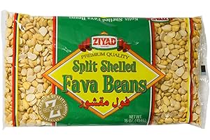 Ziyad Brand Premium Quality Split Shelled Fava Beans, Broad Bean, No Additives, No Preservatives, Perfect for Foul Mudammas 16oz