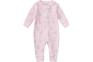 Owlivia Organic Cotton Baby Boy Girl Zip up Sleep 'N Play Pjs, Footless, Long Sleeve