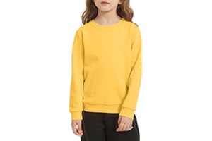 Lesteco Kids Cotton Sweatshirt Toddler Long Sleeve Crewneck Thin Light Weight Pullover Sweatshits for Boys and Girls