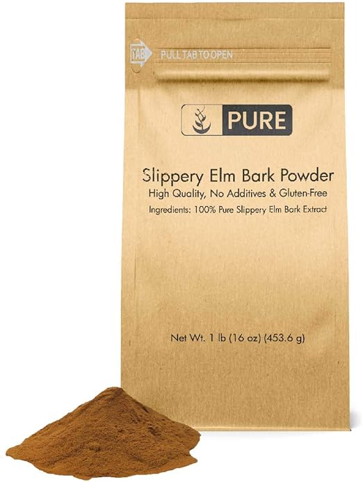 Slippery Elm Bark Extract Powder (1 lb) by Pure Organic Ingredients
