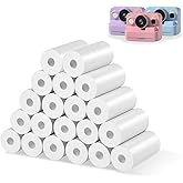 20 Rolls Kids Camera Paper Roll Refill, BPA and BPS Free Thermal Paper Refill for Most Kids Instant Print Camera