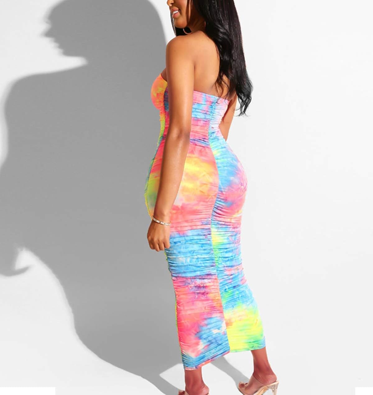 tie dye bodycon tube dress
