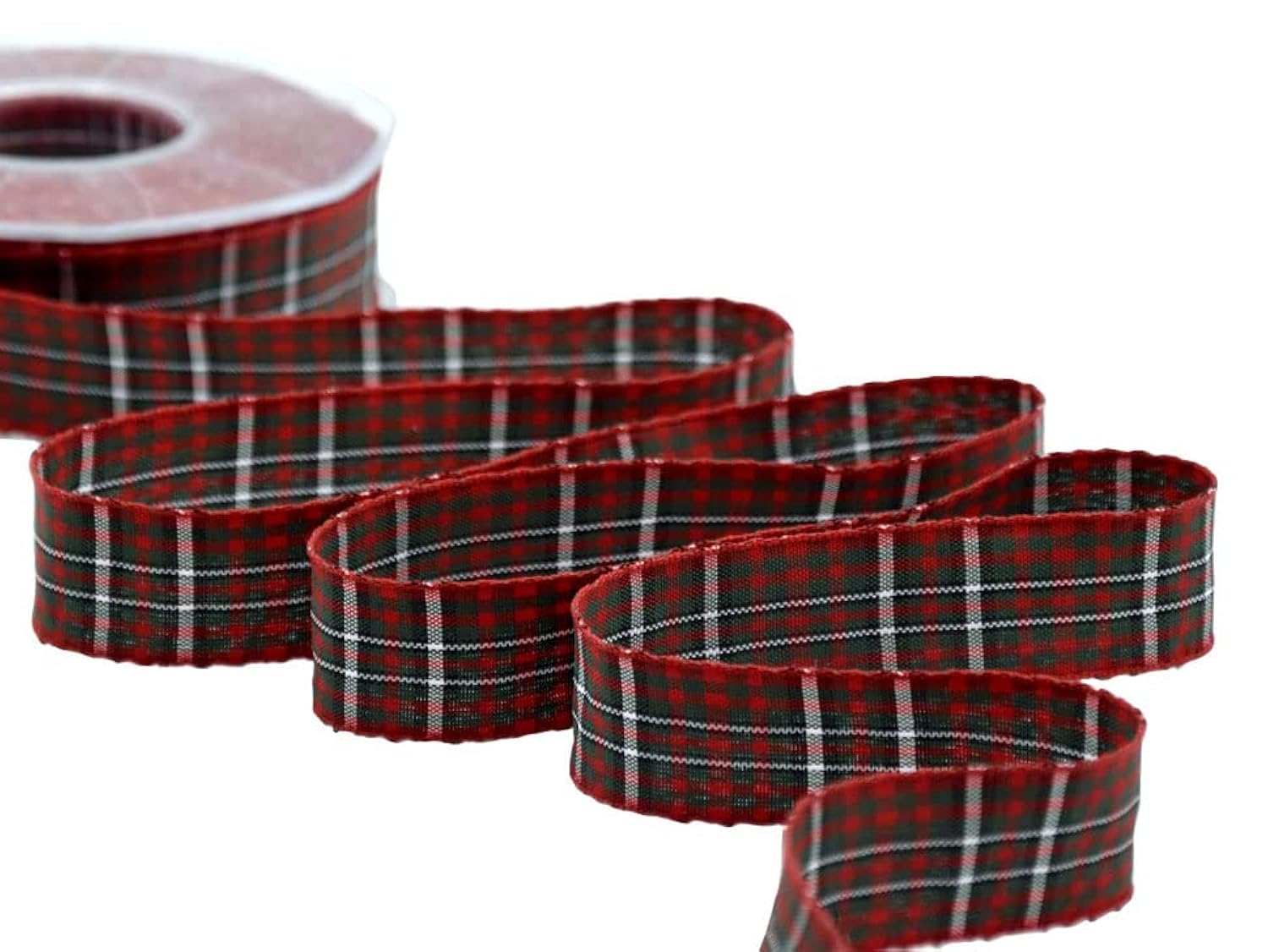 Furlanis Scottish Satin Ribbon, Canvas, red, 23mm x 25m