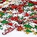Aneco 100g/4800 Pieces Christmas Confetti Pentagram, Snowflake, Santa, Pine, Merry Christmas Alphabet, Elk Table Confetti Bright Christmas Decoration Set