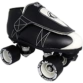 VNLA Junior Tuxedo Jam Skates - Indoor Roller Skates for Tricks | Jam &amp; Speed Skating - ABEC-9 bearings - Adjustable Toe Stops