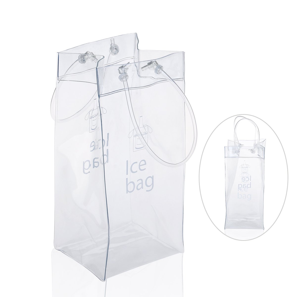 LEORX Bolso de hielo Champagne PVC bolsa vino Bolsa nevera con asa