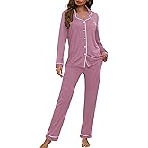 HNG Women Pajama Set Long Sleeve Sleepwear Fashion Night Wear