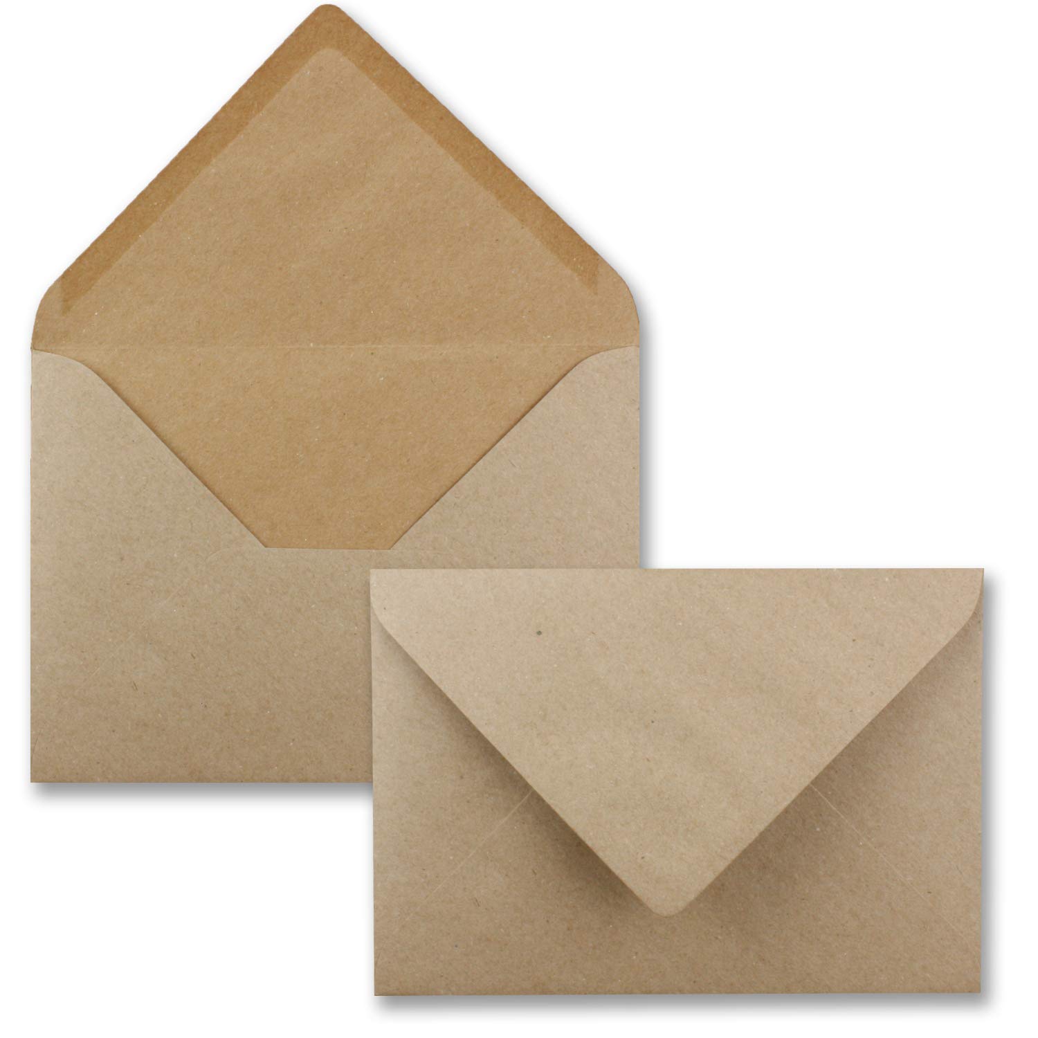 Envelopes, Recycled - natural brown colour, DIN B6 125 x 176 mm, quantity discount // with a small gift. 100 Umschläge grey