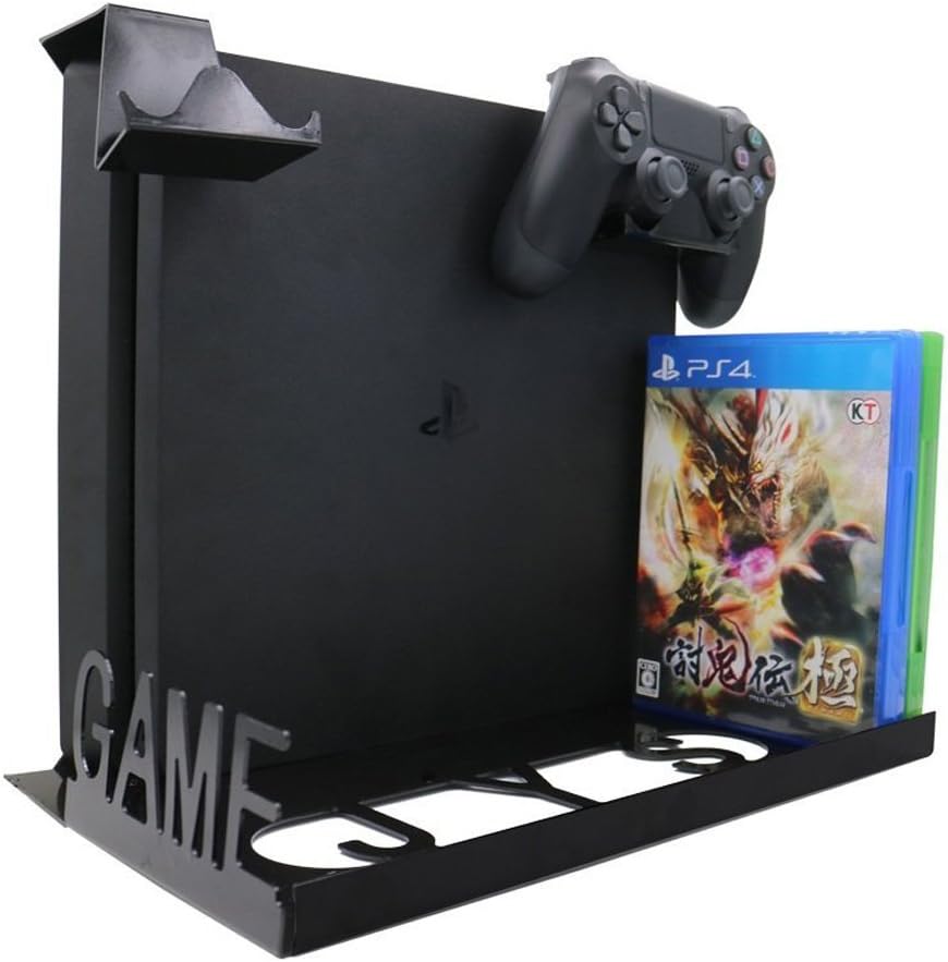 ZHHBeaty Organizer Game Console Horizontal Wall Perfect Fit Display Wall Mounting Kit Mount 3 in 1 Smart Game Pad Hanger for PlayStation 4/PS4S/PS4 Pro Xbox One S Console