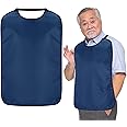 Twistover Double Layer Stretchable Adult Bibs with Crumb Catcher Waterproof Washable Clothing Protector Adult Bibs for Eating