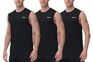 Cakulo Men's Athletic Muscle Tank Top Quick Dry Running Workout Gym Swim Sleeveless Shirt Plus Size Big and Tall