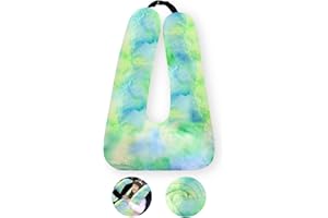 MROUEN Travel Pillow, Travel Pillow for Kids, Sleeper Hold Pillow Travel, Removable U-Shaped Pillow for Adults and Children to Support Head and Body in The Back Seat of Long Car Trips (DCGreen)