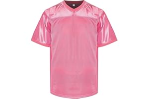 RE-HUO Blank Football Jersey Mesh Practice Athletic T-Shirt Plain Hip Hop Sports Jersey