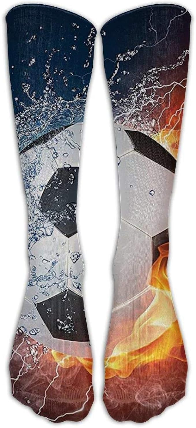 Nuevo balón de fútbol sobre fuego y agua Llama Salpicar Trueno ...