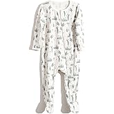 Little Leaf Kids Co., Soft Magnetic Baby Boys Girls Footie Pajamas, Magnetic Closure, One Piece with Mitten Cuffs