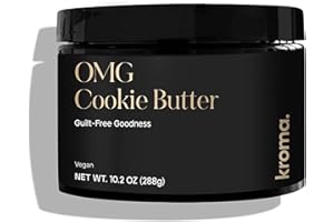 KROMA. OMG Cookie Butter (10.2 Oz), Gluten Free Vegan Snacks, Nut Butter Spread Made with Raw Almond Butter, Coconut Butter, Chocho Plant Protein Powder, Omega Rich Fats, Dairy Free Protein Dessert