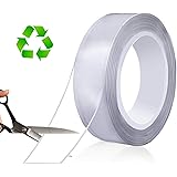 MEMX Nano Double Sided Tape Heavy Duty, 16.4FT Multipurpose Strong Mounting Tape, Reusable Removable Washable Traceless Gel G